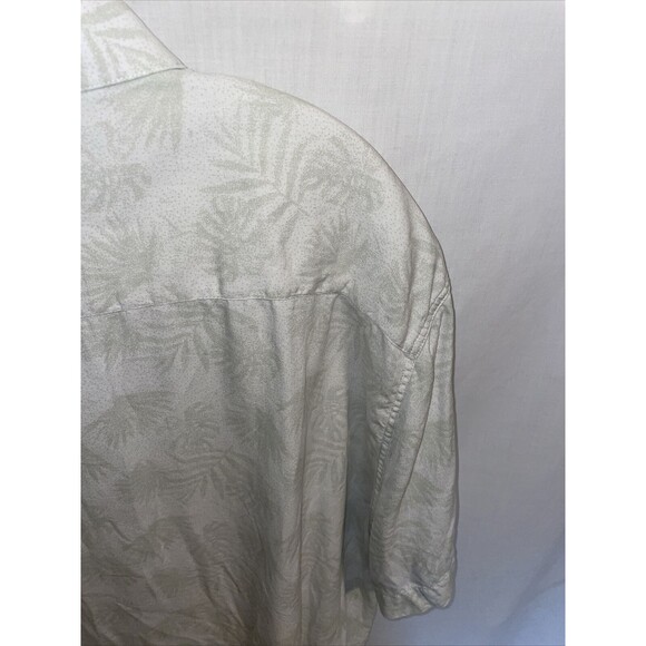 Nat Nast Luxury Mens Hawaiian Shirt Sz XL White Floral Palm Silk Blend Comfort - Picture 10 of 12